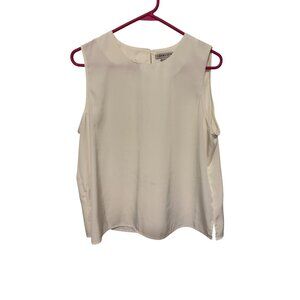 Notations Shell Tank Ivory Polyester Classic Layering Womans XL